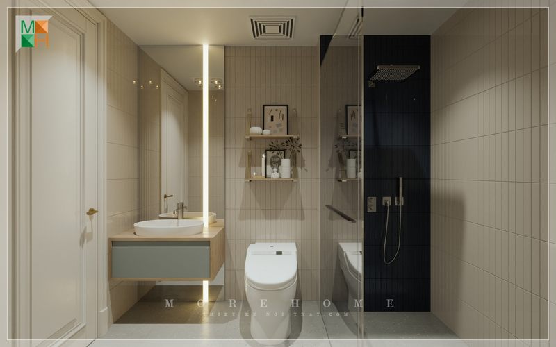 Gợi ý mẫu tủ lavabo nhỏ gọn treo tường bằng gỗ công nghiệp cho phòng tắm chung cư, nhà phố, biệt thự